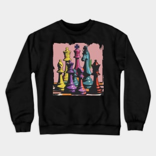 Vintage Chess Player Chess Art Grandmaster Chess coach Crewneck Sweatshirt